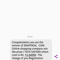 [Resolved] Snapdeal.com — regarding the giving of tata safari .